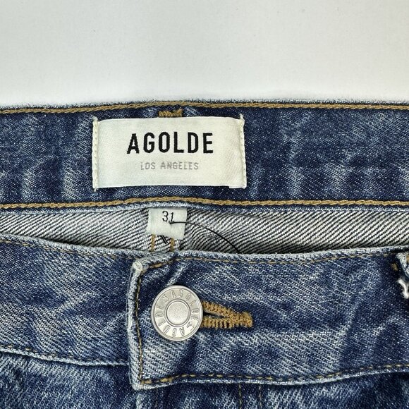 AGOLDE Women Blue Fusion Baggy Wide-Leg Hi-Rise Designer Luxury Jean W31-38/L32 - Picture 6 of 14